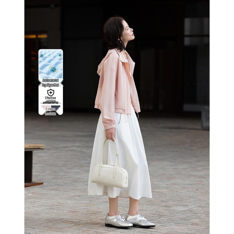 Demana Antibacterial Hooded Drawstring Jacket S