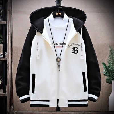 Spring Autumn Men's Jackets Korean Fashion Streetwear Hooded Coats Men Casual Trend Men Clothing Baseball Jackets Men