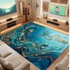 Octopus Sea Life Theme Crystal Velvet Floor Rug Personalized Custom Name Text Warm Carpet Home Decoration