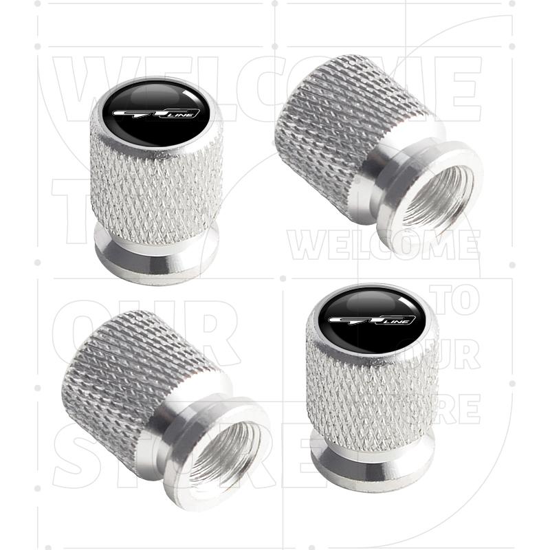For Kia GT Line K5 K9 Stonic Sportage Stinger LOGO 4pcs Car Wheel Tire Valve Aluminum Caps Tyre Stem Covers Airdust Waterproof BV3