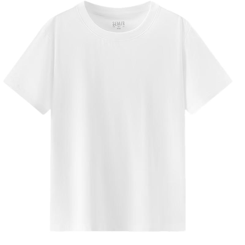 Semir Women's Solid Color Round Neck Short Sleeve T-Shirt