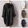 Vintage Style Cotton Linen Cardigan With Pockets For Casual Autumn Wear
