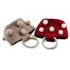Yarn Knitting Pompom Bucket Handbag - Trendy Crochet Finished Women's Portable Bag