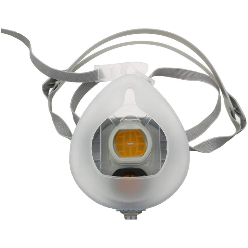 Half Face Respirator Mask with 1 Filter Set, Reusable Silicone Gas Mask for Spray Paint, Dust & Organic Vapor