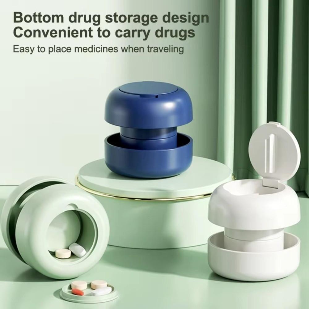 3-in-1 Pill Cutter Box Portable Stainless Steel Pill Grinder Compact Precise Cutting Medicine Cutter Travel