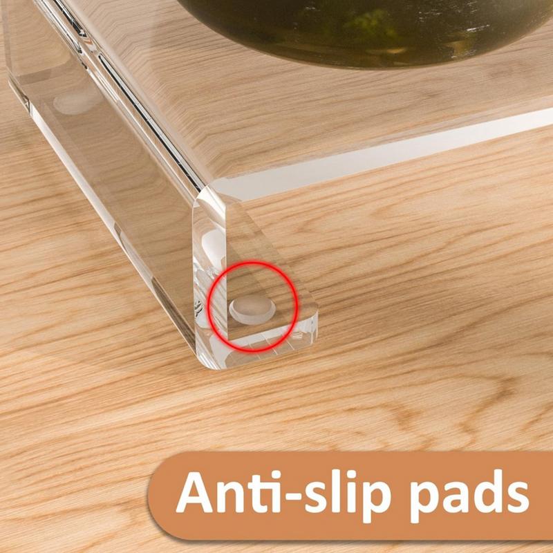 Acryl Tablett Podestständer Badezimmerdeko, Kristallklare Display-Erhöhungen Küche, Seifenablage für Theke, Spüle, Waschtisch