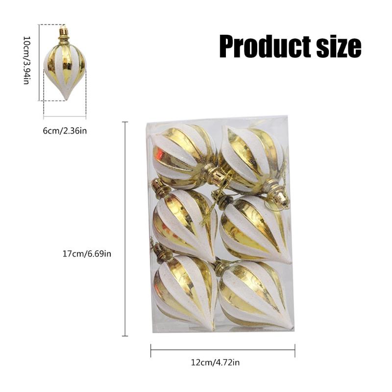 5 Boxes Christmas Tree Hanging Pendants Electroplated Baubles for Holiday Decoration Indoor and Outdoor Ornaments