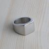 2026 European and American Glossy Ring, Simple Flat Square Ring, Men's Personalized Jewelry