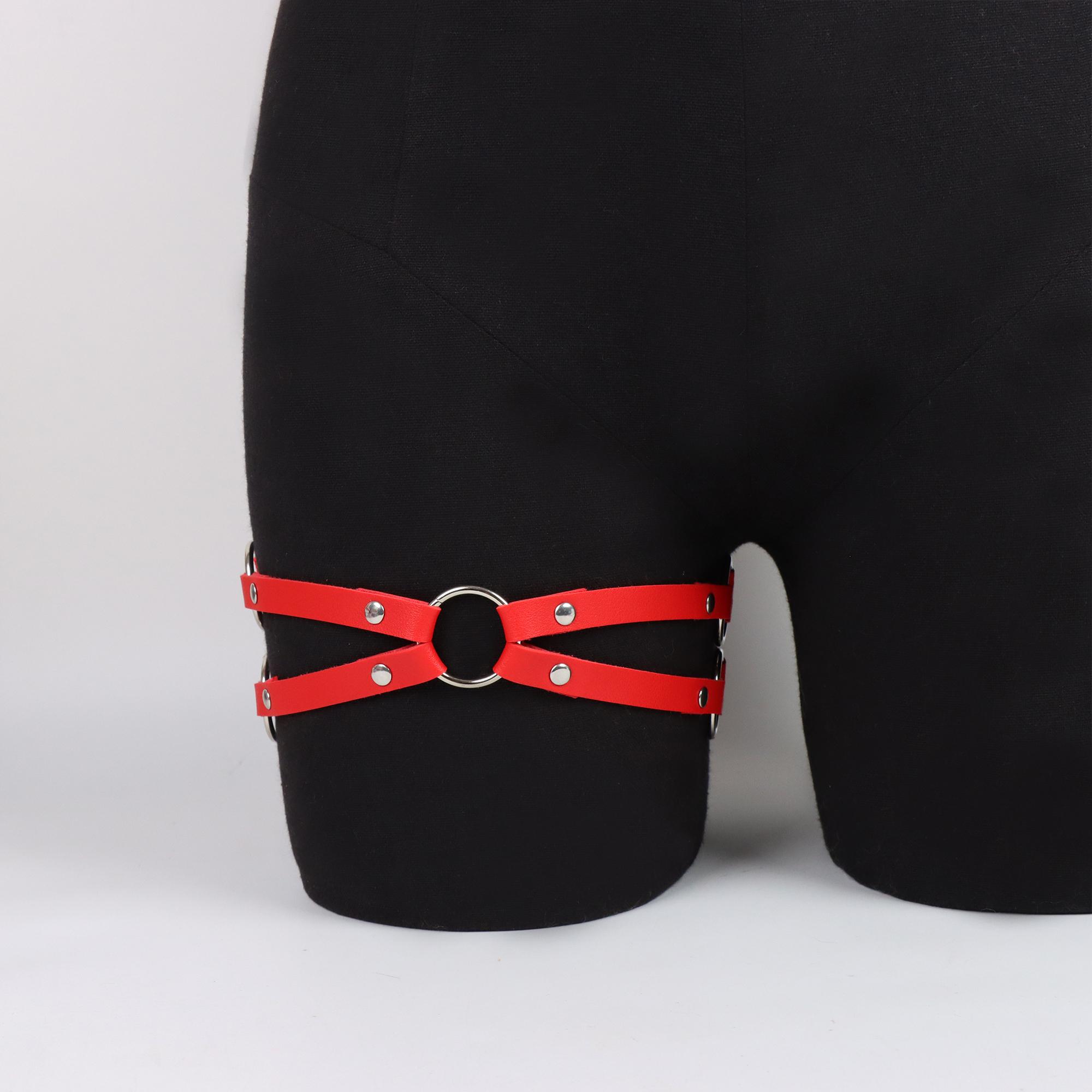 

Gothic Row Garters Leg Ring Leg Elastic Punk Harness Garter Belt Adjustable Suspender