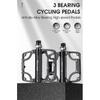 WEST BIKING Bicycle Ultralight Pedal 3 Bearing Pedals Aluminum Alloy CRMO Cycling Footboard for BMX MTB Bike Pedals Accessories