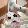 Socks New Autumn Mid-Leg Socks Cute Cartoon Pink Socks Trendy Niche Creative Preppy Style Stockings