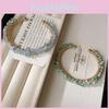 New Chinese Style Artificial Pearl Open Bangle With Geometric Design For Summer Fashion