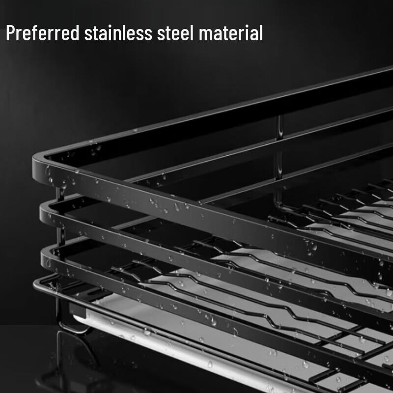 Beifu Double-Layer Pull-Out Dish Rack with Damping