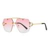 Frameless Polygon Womens Sunglasses With Gradient Lenses For Outdoor Fashion And Sun Protection
