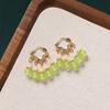 Original design earrings, natural agate pearls, retro earrings, ear buckles, medium and high-end earrings for women