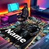 Custom Name Personalized Batman Print Carpet, Versatile Home Decor Rug, for Playroom, Apartment, Balcony, Entryway, Hallway Gift