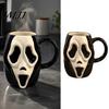 Distinctive Three Dimensional Mug Horror Face Ceramic Coffee Mug, Unique Mask Water Funny Movie Cup Cup, 385ml Capacity, Decorative Drinkware