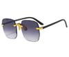 Vintage Frameless Sunglasses New Summer Sun Visors Square Sunglasses for Woman Lenses UV400 Women Sunglasses