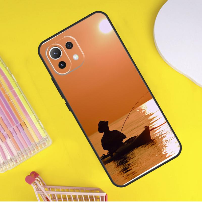 

Рыбалка на окуня Озеро Закат Рыбак Чехол для Xiaomi 14T Pro 11T 12T 13T 13 14 Ultra POCO X7 Pro X3 X5 F3 F5 F6 M6 X6 Pro Чехол Mi 12