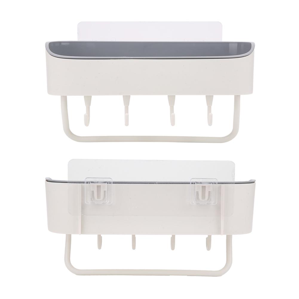 Bez wiercenia, montowany na ścianie półka łazienkowa, organizer na szampon i żel pod prysznic, akcesoria(Beżowy )