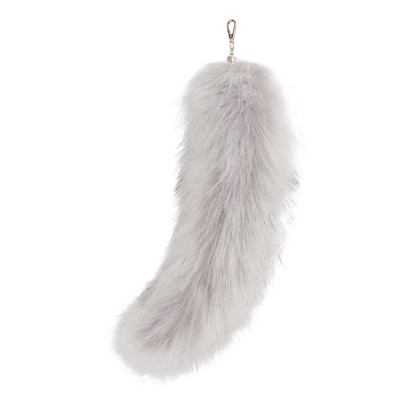 Foxes Tail Keychain Furry Animal Tail Bag Keychain Handbag Hook Pendant Charm Cosplay Toy Handbag Accessories for Womens