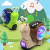 Crawling Snail Baby Toy with Music Lights Universal Interactive Electric Walking Tummy Time Snail