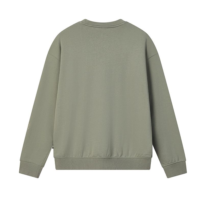 FILA Milano Series Fashion Simple Classic Basic Sports Casual Loose Comfortable Solid Color Crew Neck Pullover Long Sleeve Sweatshirt F11M625212F-LK