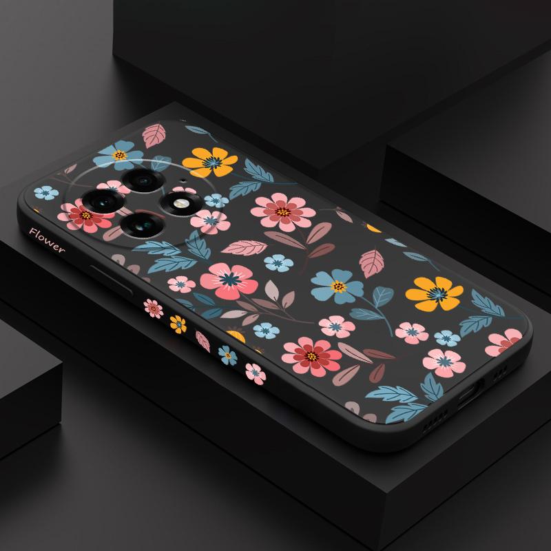 Flowerstalk Flower Phone Case For Oneplus 15 15R 13 13R 12 12R 11 10 10T 9R 9RT 9 8T 8 7T Pro Liquid Silicone Cover