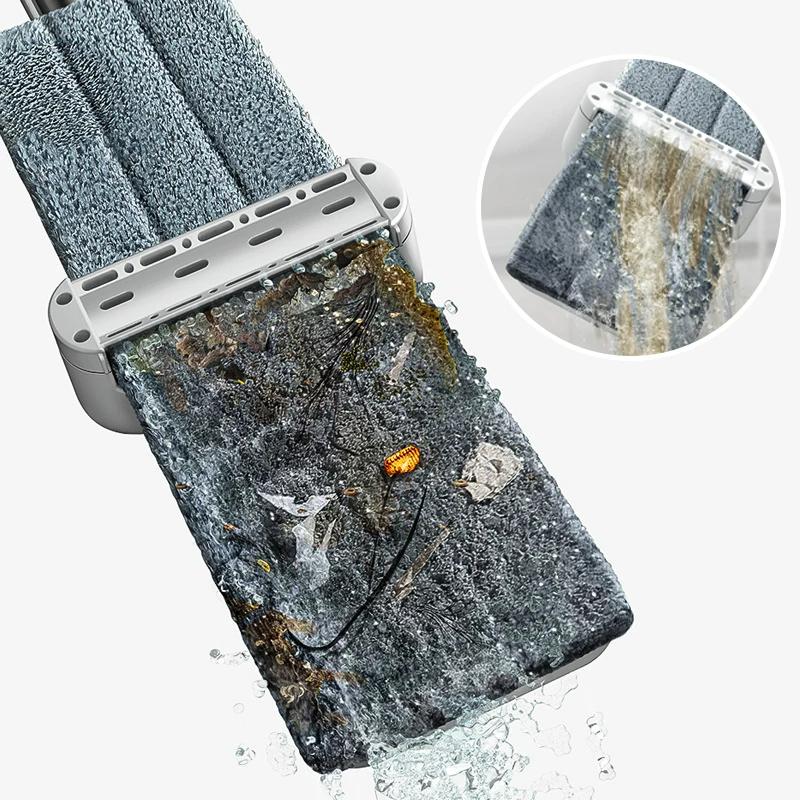 Mop pentru spălare mop curățarea podelei curățare mop plat cu găleată curățarea podelei curățarea casei ușoară a casei Rotire la 360° cu