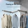 Wall-Mounted Telescopic Folding Clothes Drying Rack for Indoor/Outdoor Use