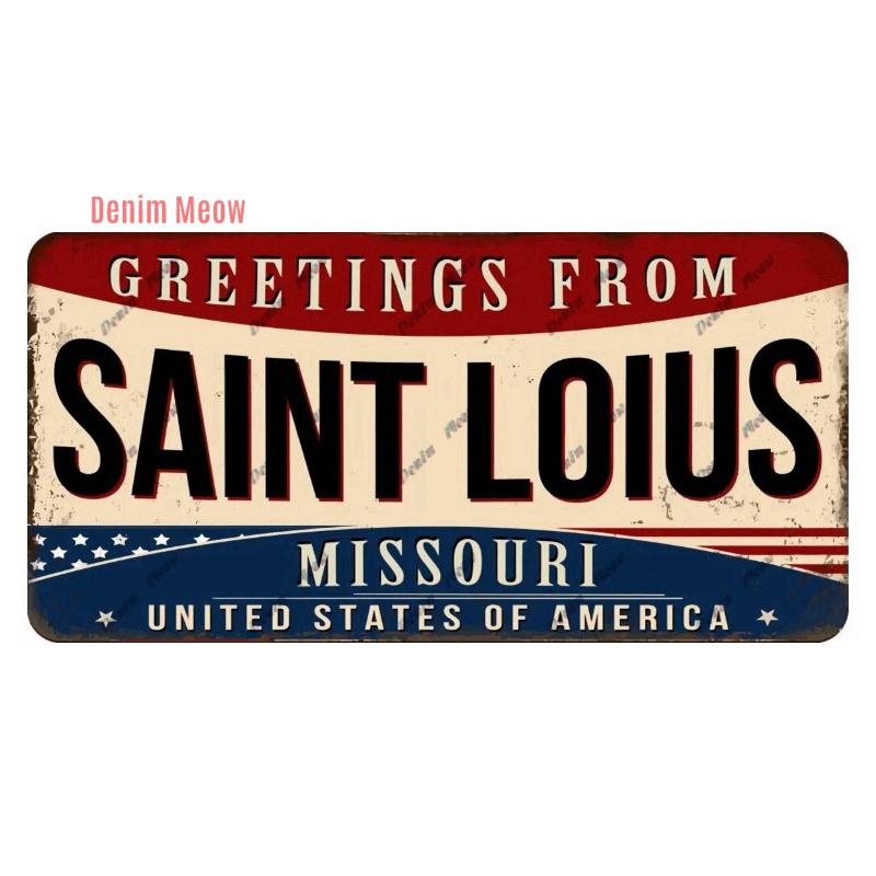 Vintage USA Metal Plates, Retro California 15x30cm Plaque, Florida Metal Tin Sign Poster, Bar, Garage, Gifts, Room Decor WY289