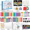 Shuttle Art Art Set with Colored Solid Coloring Watercolor Pencil Storage Portable Perfect for Elementary School and 335-Piece Pencils, Crayons,