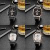 Business Watch Mens Leather Quartz Wristwatch With Minimalist Dial For Formal Wear