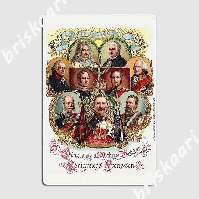 Kingdom Of Prussia 200th Anniversary 1701 To 1901 Metal Plaque Poster Classic Mural Painting Cinema Tin Sign Posters 20X30CM