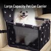 Foldable Pet Car Seat: Co-Pilot Cat & Dog Carrier with Removable Safety Pad