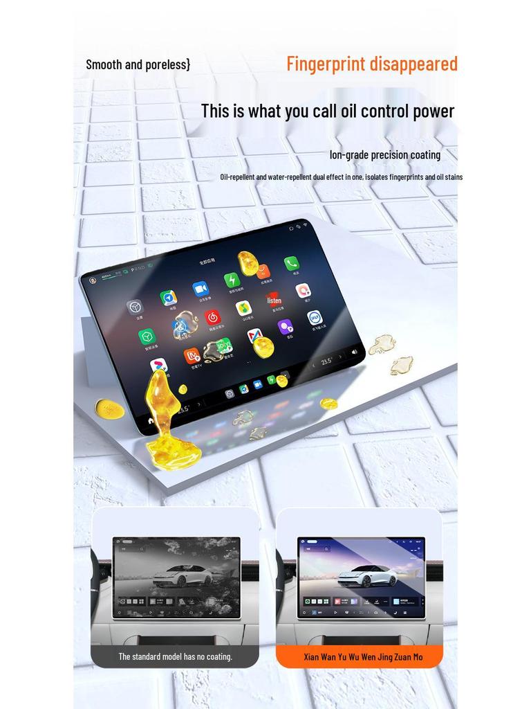 Tempered Film Screen Protector for Lynk & Co 10EMP Central Control Navigation Accessories