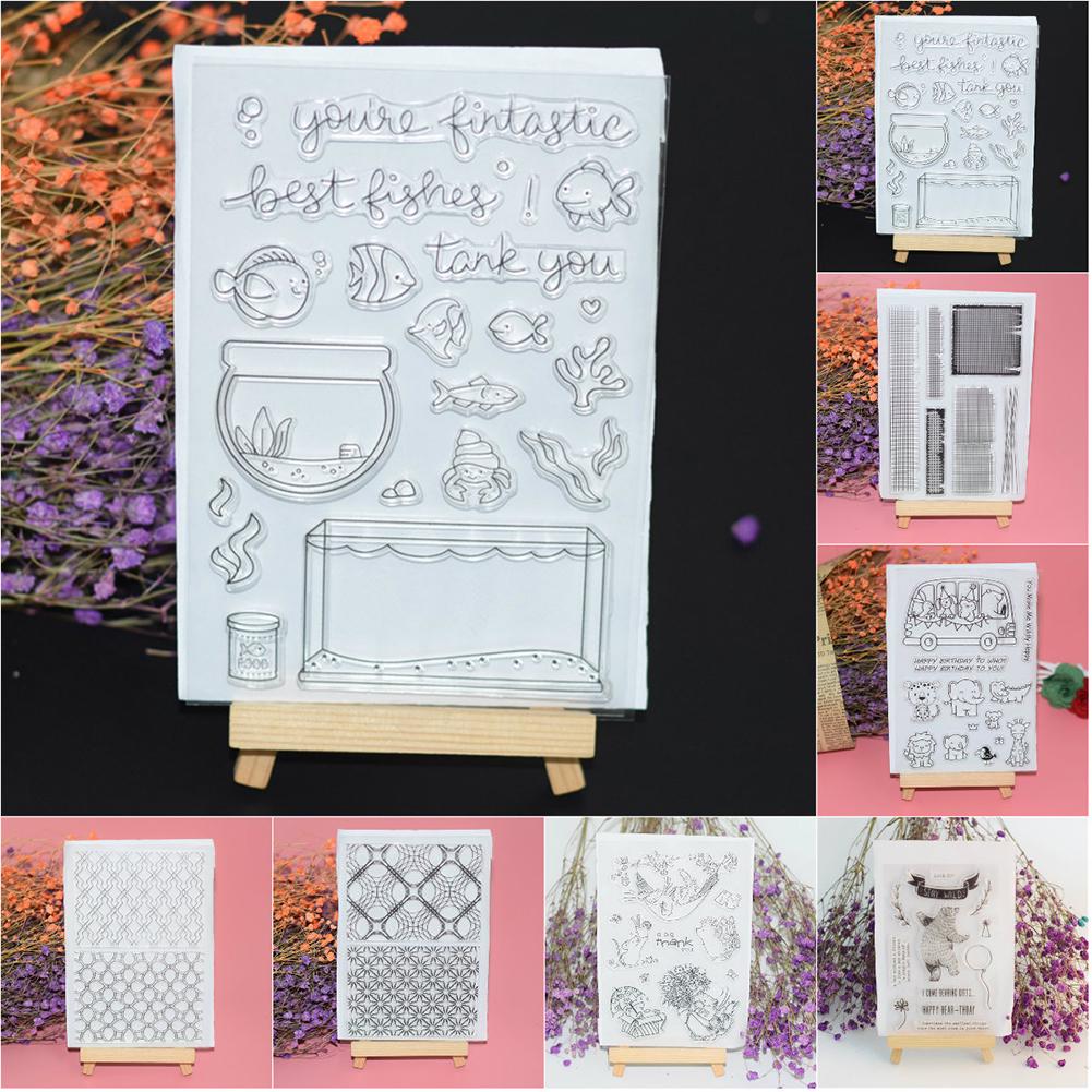 Buy Scrapbook Silicone Rubber Stamp Lot Handmade DIY Album Decoration ...