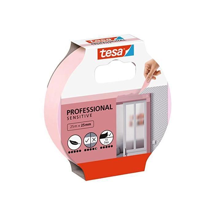 Tesa Lot De 12 Precisions Sensitive Ruban Adhésif De Masquage 25 Mm X 25 M