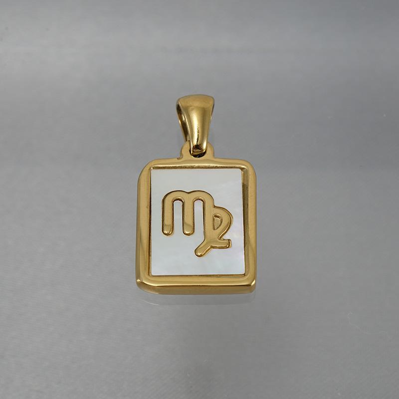 2026 Simple 12 Constellation Necklace Women's 18K Versatile Shell Constellation Pendant Jewelry Women