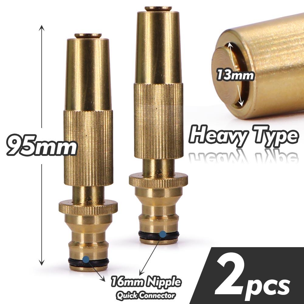 Adjustable Brass Nozzle Quick Connect High Pressure Water Gun for Car Washing Garden Irrigation Hose Connector Sprayer Sprinkler