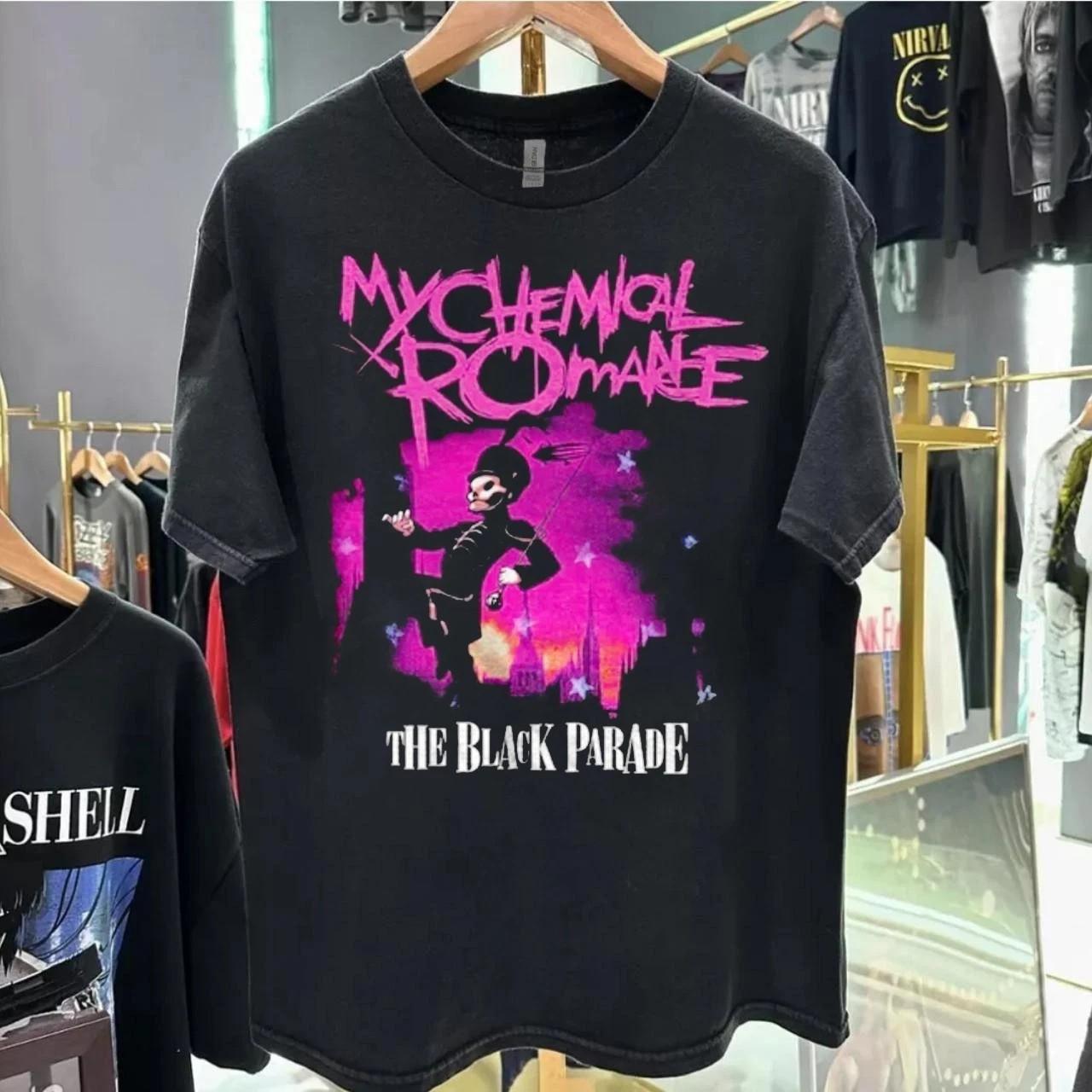 My Chemical Romance Rock band 90s Basic Black T shirt Vtg S-5XL S