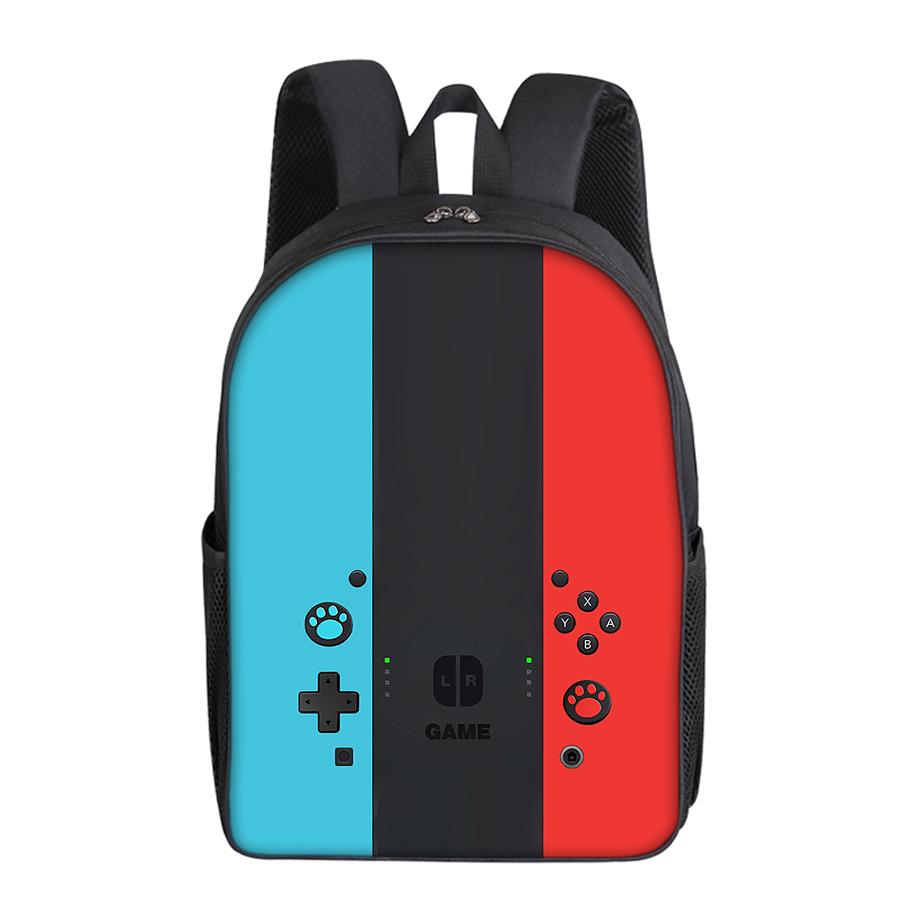 Eenvoudige Stijl Game Console Patroon Enkele Laag Rugzak Voor Jongens/Meisjes Kinderen Beste Cadeaus 2D Platte Cartoon Tieners Schooltassen