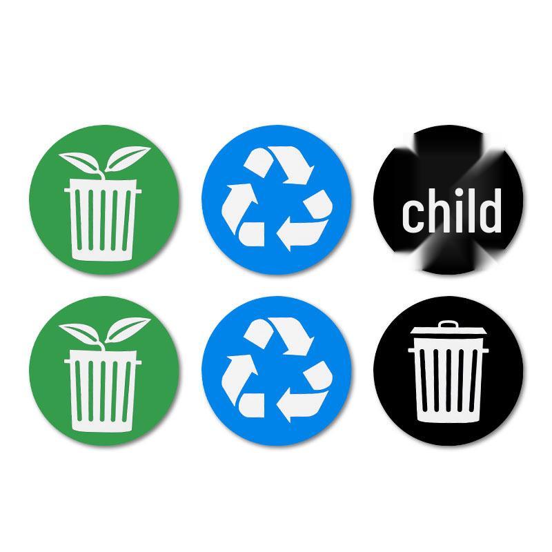 

Colorful Trash Sorting & Wine Bottle Blackboard Label Stickers