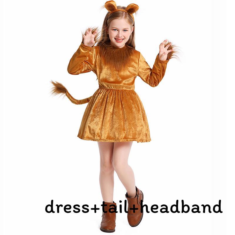 Halloween Lion King Cosplay Costume For Kids With Polyester Fabric For Childrens Stage Performance