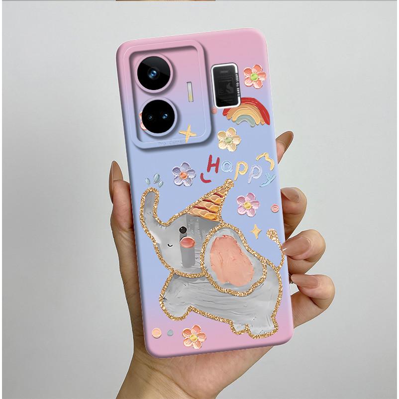 For Realme GT3 GT Neo 5 RMX3706 RMX3709 Case Aesthetic Pretty Butterfly Flowers Shockproof Silicone Soft Cover Protective Casing