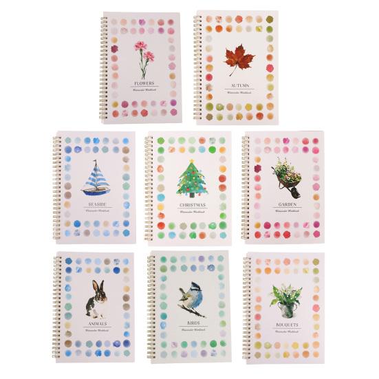 Watercolor Painting Book Step-by-Step Guide Color Mixing Blending Illustrations Animals Flowers Baking Coloring Book