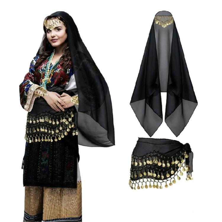 Beginner Belly Dance Starter Kit Waist Scarf Bracelet Headband Set Ideal For Performers Costume Accessories