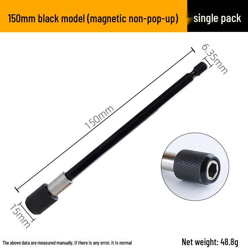 Hex Shank Quick Release Bit Extension with Self-locking Connector for Electric Drills