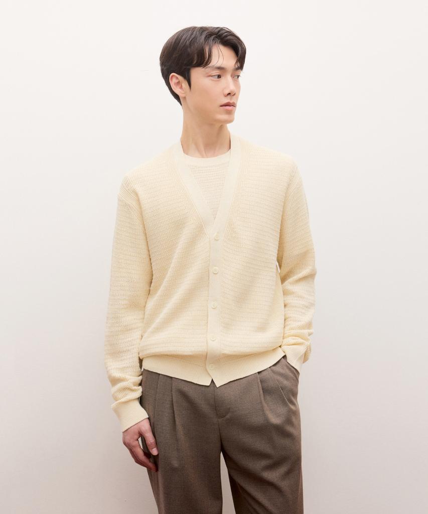 Jilseutyueoteunyuyogmaen Paper Blend Cardigan - Vanilla (Jnsw6B406Y1)