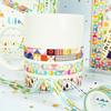 Masking tape 12-piece set cute washi beautiful painting gold foil DIY craft journal planner scrapbook wrapping gift decoration (basic pattern)